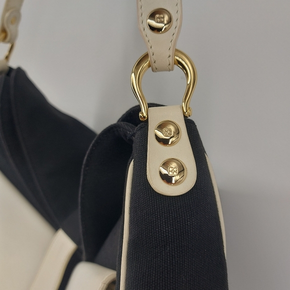 kate spade Black Canvas and White Leather Shoulder Bag - Picture 6 of 11